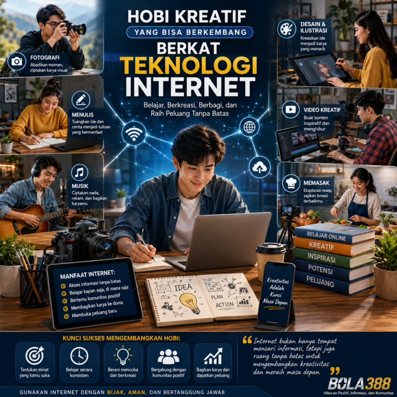 Hobi Kreatif yang Bisa Berkembang Berkat Teknologi Internet